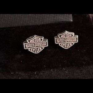 Harley-Davison Silver Stud Earrings